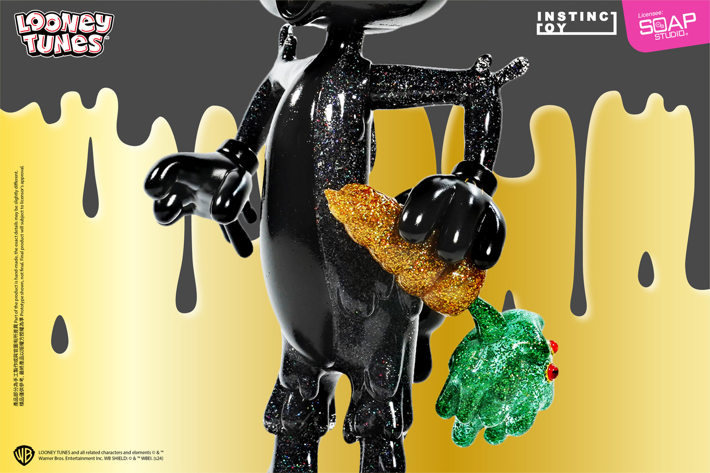 AM019B- Looney Tunes - Erosion Bugs Bunny Figure (Glitter Black Ver.) By Instinctoy