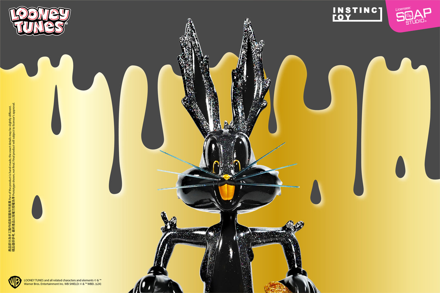AM019B- Looney Tunes - Erosion Bugs Bunny Figure (Glitter Black Ver.) By Instinctoy