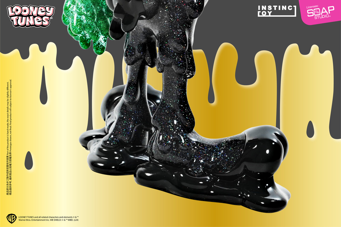 AM019B- Looney Tunes - Erosion Bugs Bunny Figure (Glitter Black Ver.) By Instinctoy