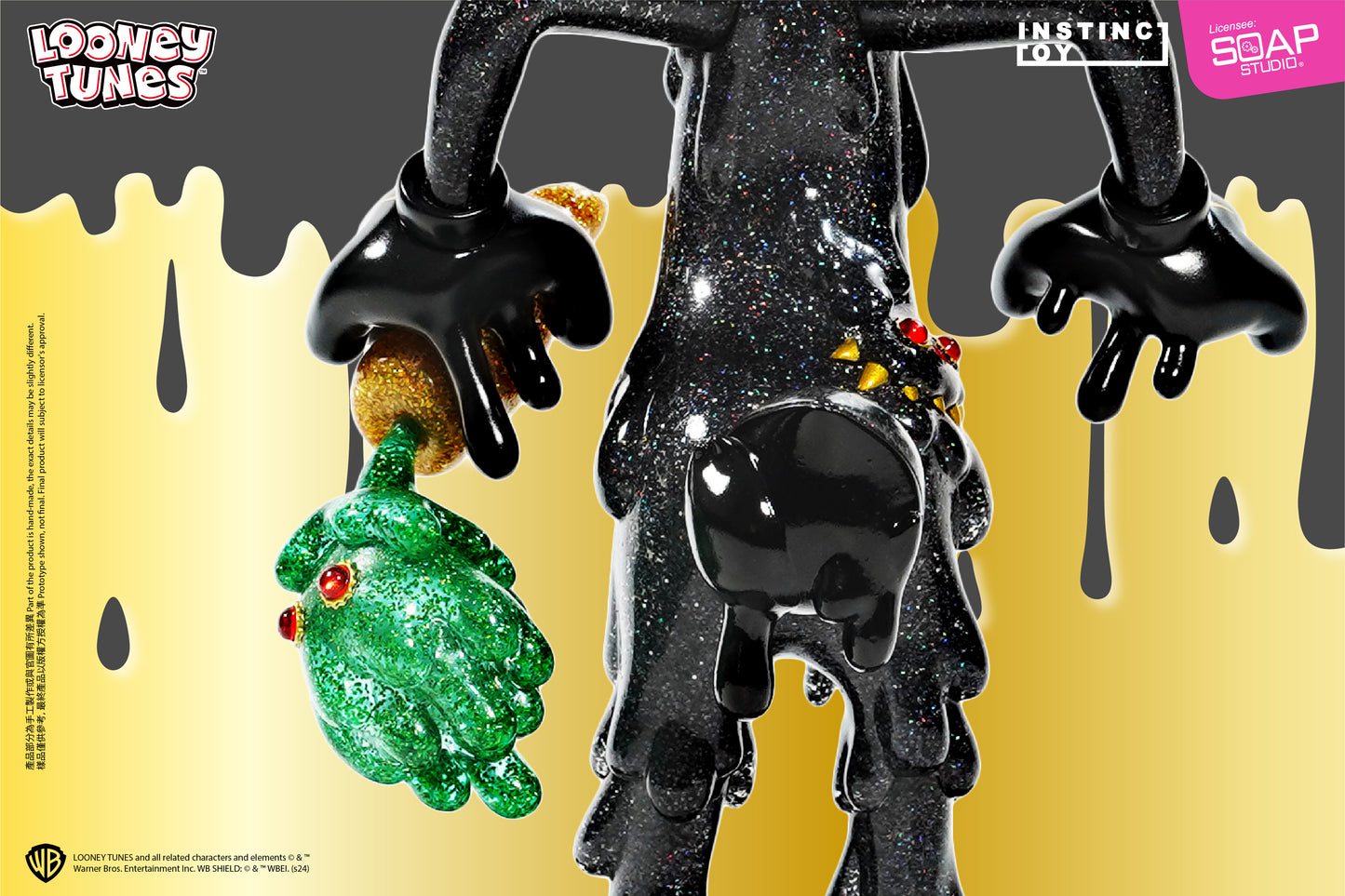 AM019B- Looney Tunes - Erosion Bugs Bunny Figure (Glitter Black Ver.) By Instinctoy