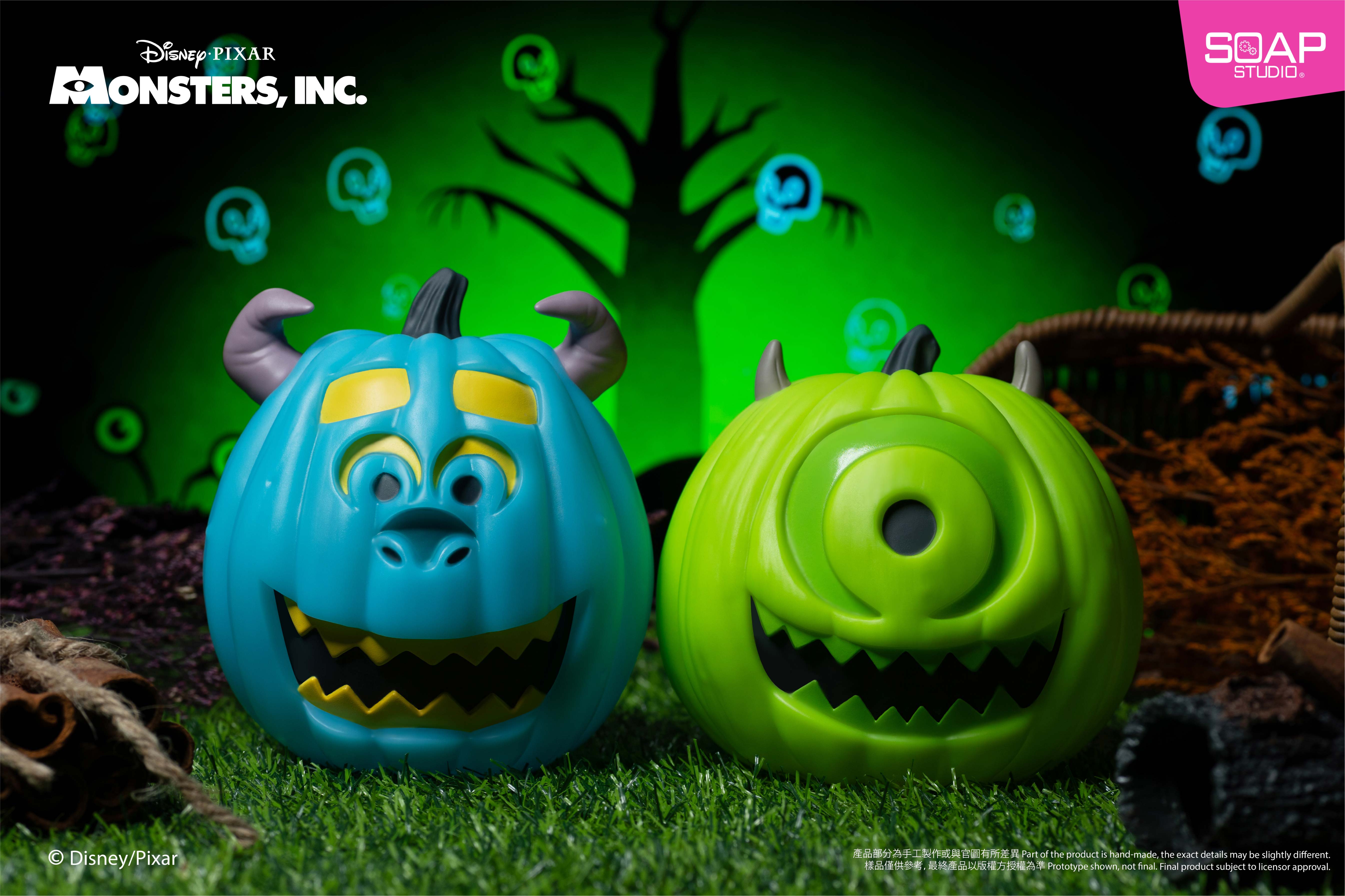 sully monsters inc pumpkin PX002-PX003 Disney Pixar Monsters, Inc. Pumpkin Head Night Light (Mike – Soap Studio