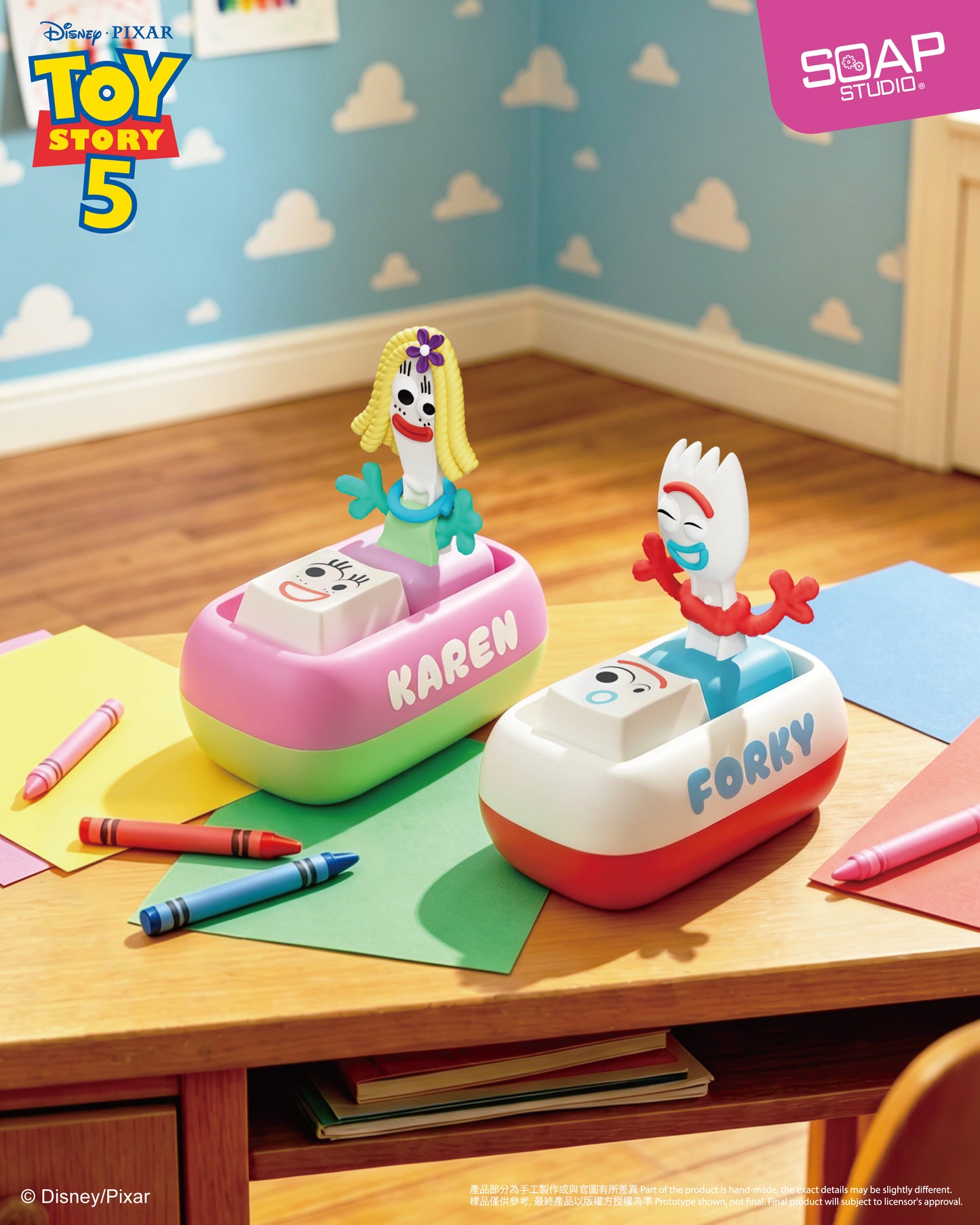 <快將推出> PX829A 皮克斯小叉和凱倫鍵帽 Disney.Pixar Forky and Karen Keycap