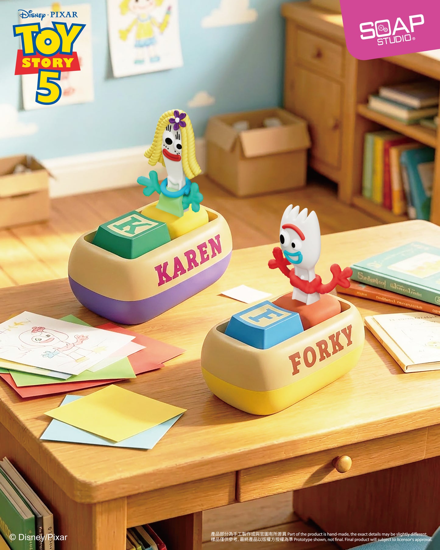 <快將推出> PX829A 皮克斯小叉和凱倫鍵帽 Disney.Pixar Forky and Karen Keycap
