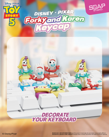 <快將推出> PX829A 皮克斯小叉和凱倫鍵帽 Disney.Pixar Forky and Karen Keycap