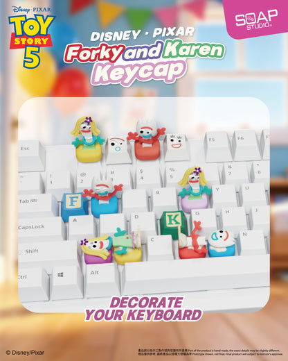 <快將推出> PX829A 皮克斯小叉和凱倫鍵帽 Disney.Pixar Forky and Karen Keycap