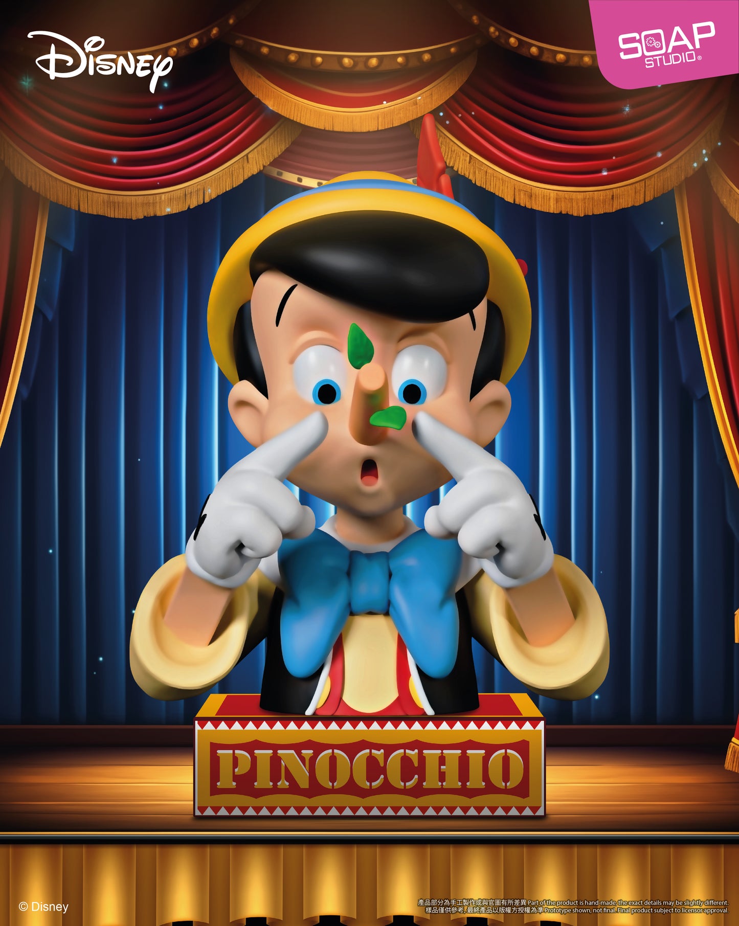 DY910  Disney Pinocchio Lying Mini Bust