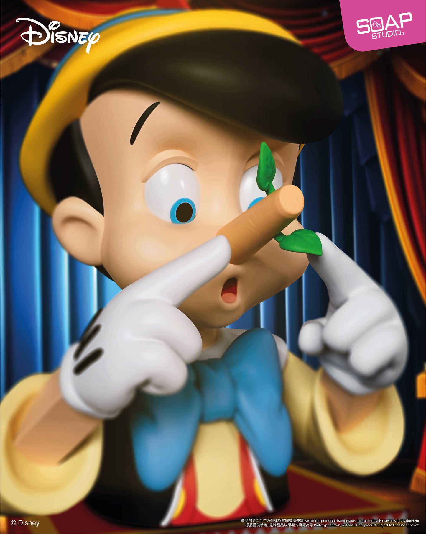 DY910  Disney Pinocchio Lying Mini Bust