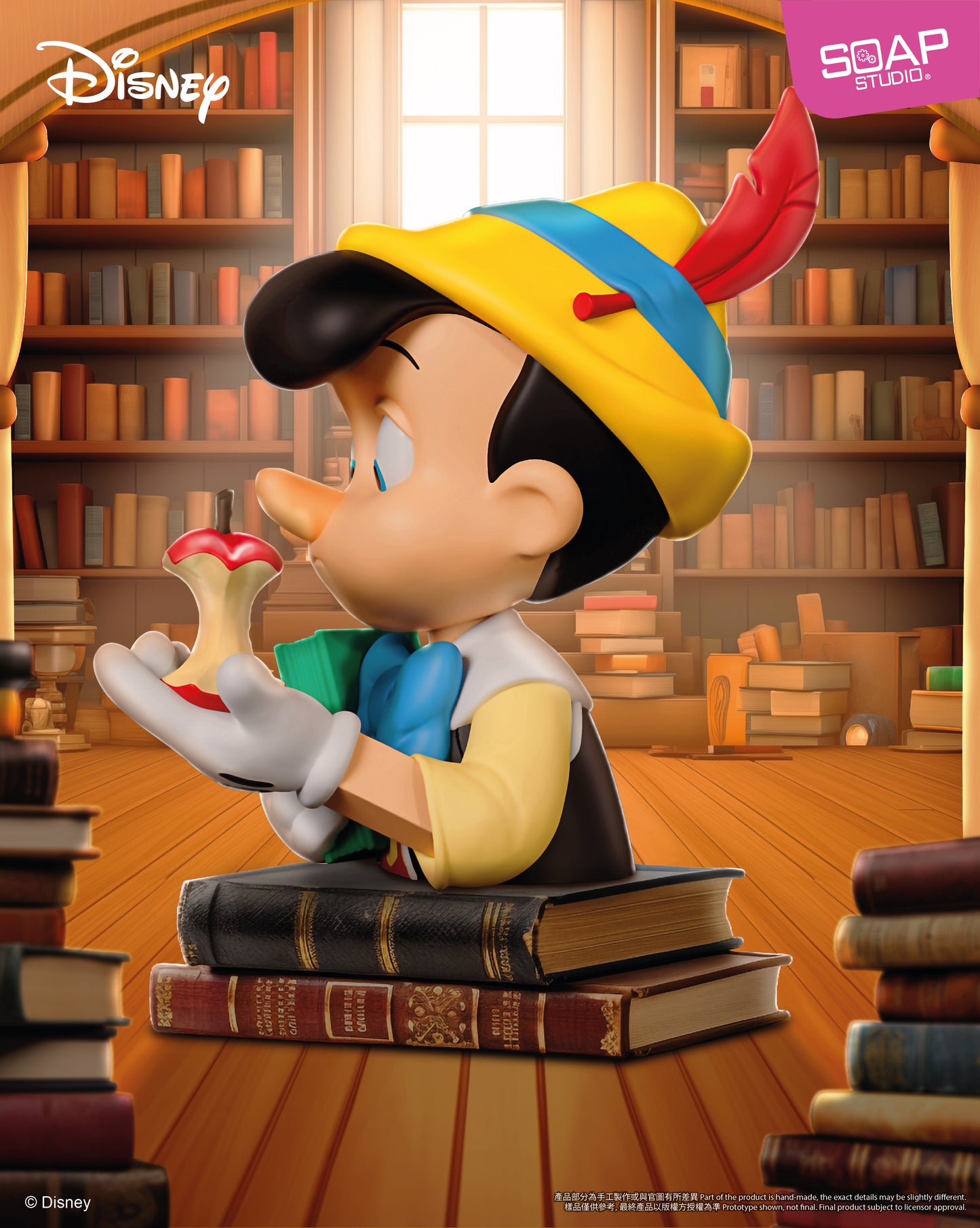 DY911   Disney Pinocchio First Day for School Mini Bust