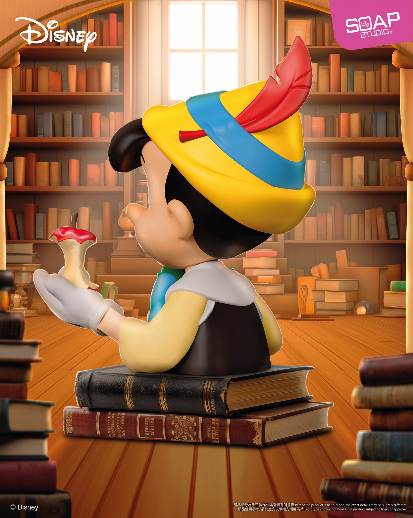 DY911   Disney Pinocchio First Day for School Mini Bust