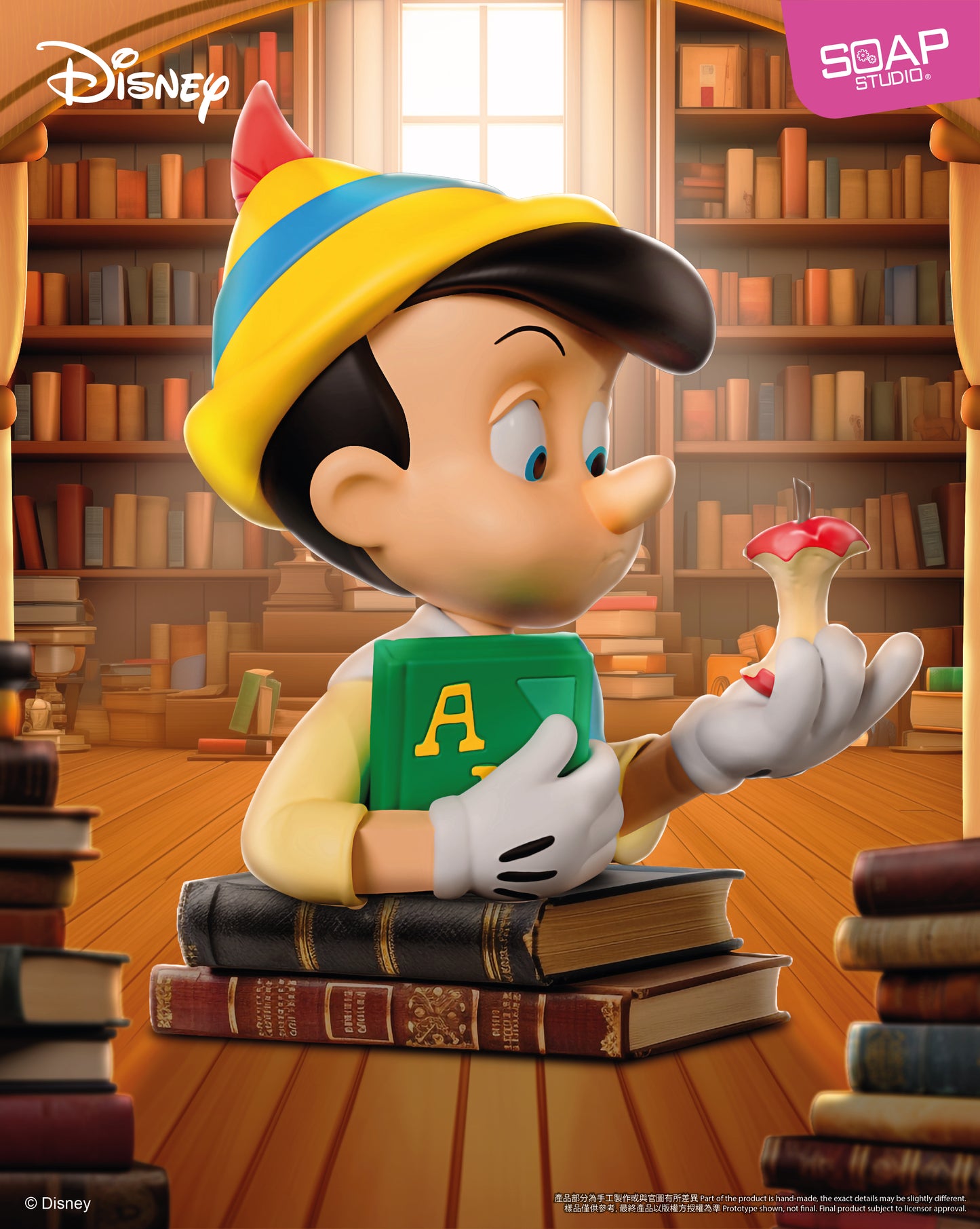 DY911   Disney Pinocchio First Day for School Mini Bust