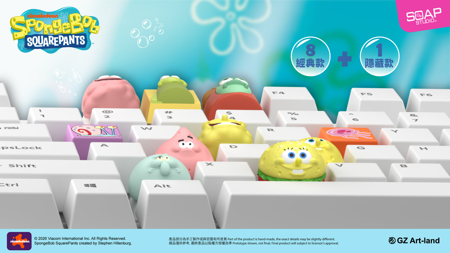 NS803A (推出日期: 2026年4月)海綿寶寶鍵帽盲盒 SpongeBob SquarePants Keycap Blind Box